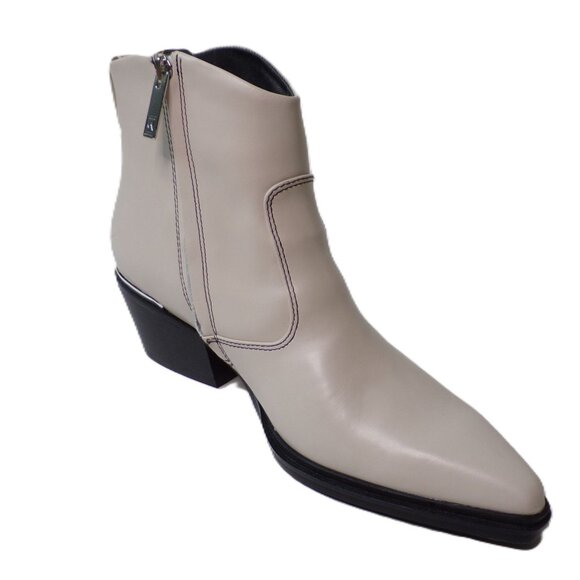 🆕FRANCO SARTO Blake Pointed Toe Western Zip Bootie Ankle Boot 8 White - Picture 13 of 16